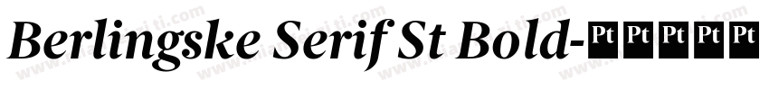Berlingske Serif St Bold字体转换